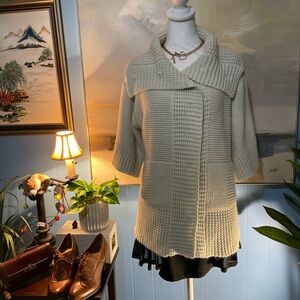 Cally Cream Textured Knit Cardigan